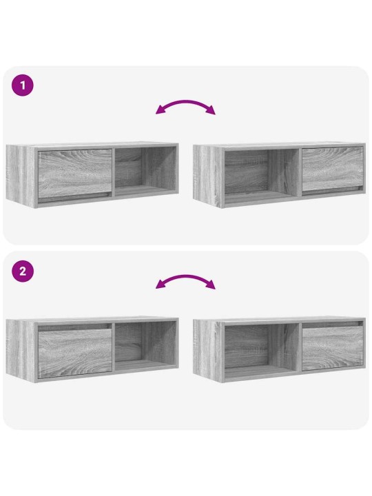 TELERIKAPP, HALL SONOMA TAMM, 80X31X25,5 CM, TEHISPUIT