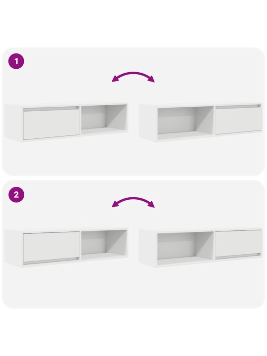 SEINA TELERIKAPP, VALGE, 100X31X25,5 CM, TEHISPUIT