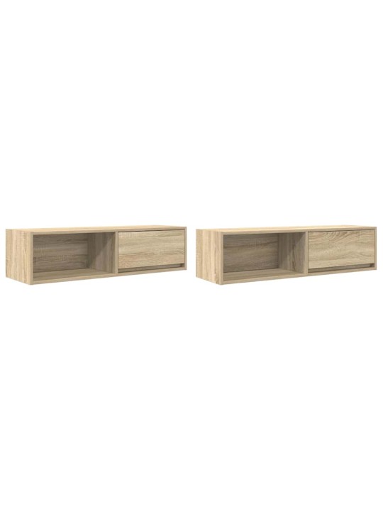 SEINA TELERIKAPID, 2 TK, SONOMA TAMM, 100X31X25,5 CM, TEHISPUIT