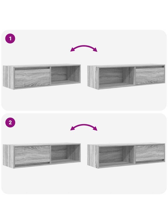 TELERIKAPID 2 TK, HALL SONOMA, 100X31X25,5 CM, TEHISPUIT