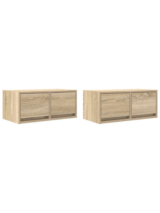 SEINA TELERIKAPID, 2 TK, SONOMA TAMM, 60X31X25,5 CM, TEHISPUIT