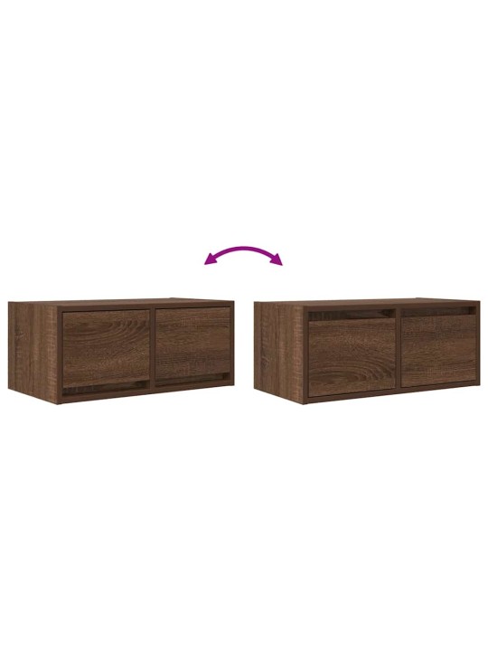 TELERIKAPID 2 TK, PRUUN TAMM, 60X31X25,5 CM, TEHISPUIT