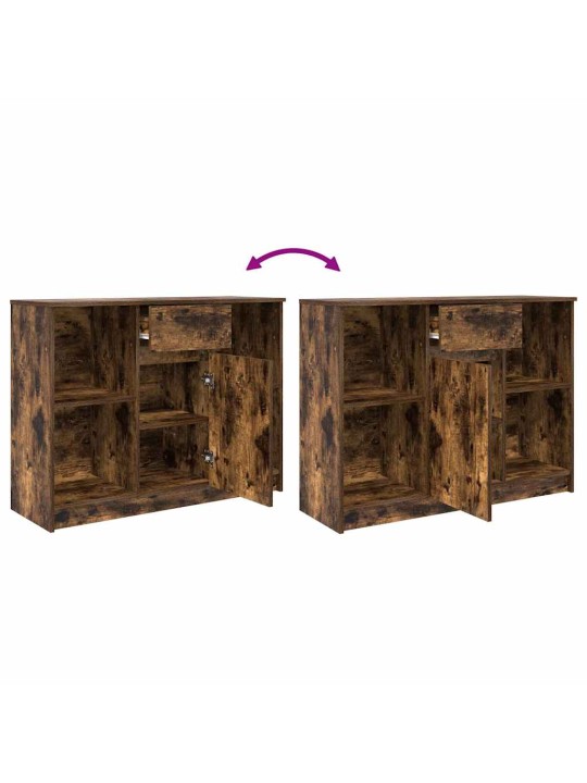 PUHVETKAPP SAHTLIGA, SUITSUTATUD TAMM, 101X35X76 CM, TEHISPUIT