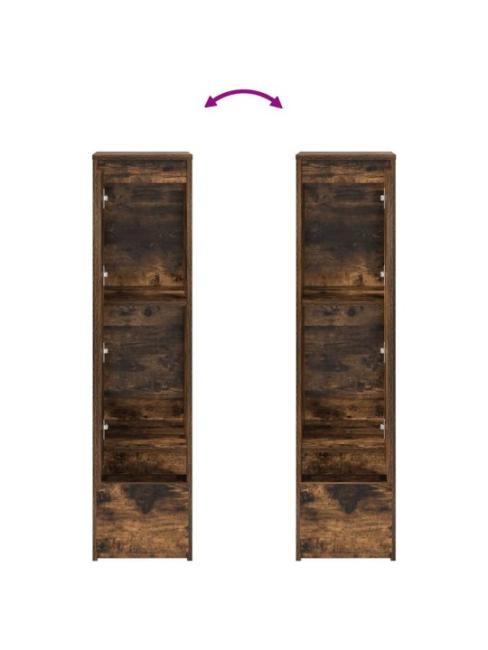 KÕRGE KAPP, SUITSUTATUD TAMM, 29,5X34X119,5 CM TEHISPUIT