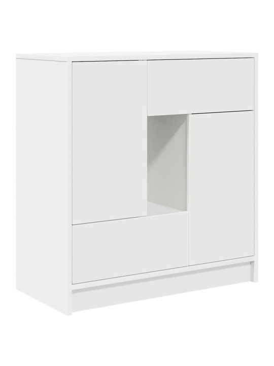 PUHVETKAPP SAHTLITEGA JA USTEGA, VALGE, 70,5X34X74,5 CM