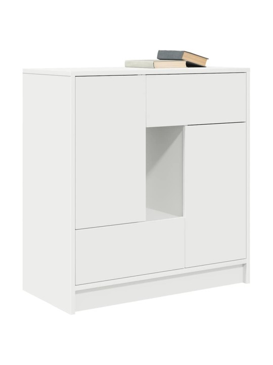 PUHVETKAPP SAHTLITEGA JA USTEGA, VALGE, 70,5X34X74,5 CM