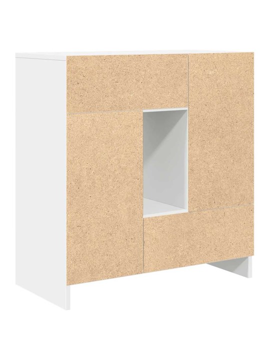 PUHVETKAPP SAHTLITEGA JA USTEGA, VALGE, 70,5X34X74,5 CM