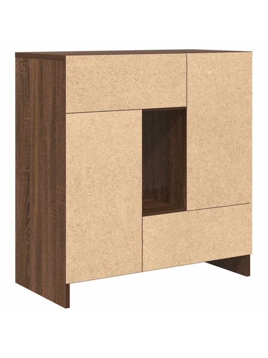PUHVETKAPP SAHTLITEGA JA USTEGA, PRUUN TAMM, 70,5X34X74,5 CM