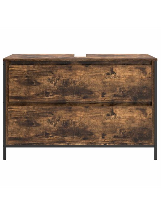 VANNITOA VALAMUKAPP SAHTLITEGA SUITSUTATUD TAMM 90X34,5X60 CM