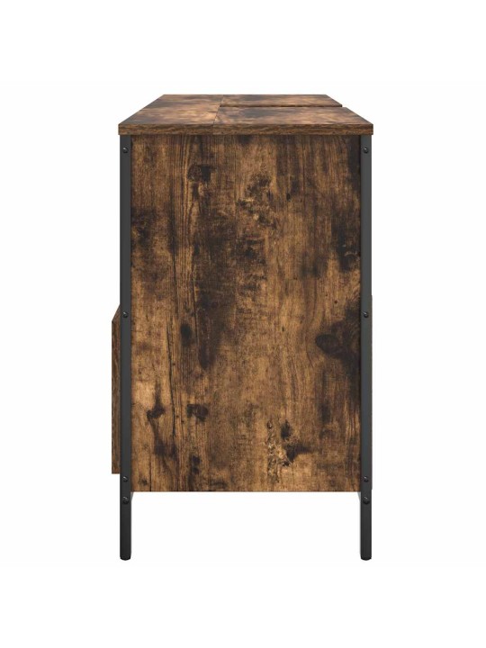 VANNITOA VALAMUKAPP SAHTLITEGA SUITSUTATUD TAMM 90X34,5X60 CM