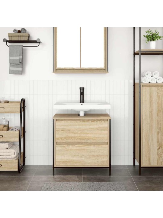 VANNITOA VALAMUKAPP SAHTLITEGA SONOMA TAMM 60X34,5X60 CM