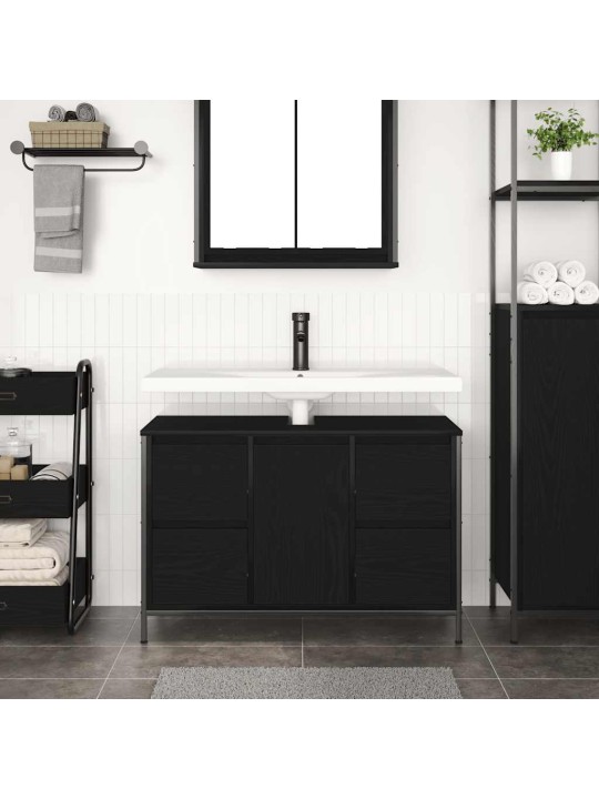 VALAMUKAPP SAHTLITEGA MUST TAMM 90X34,5X60 CM