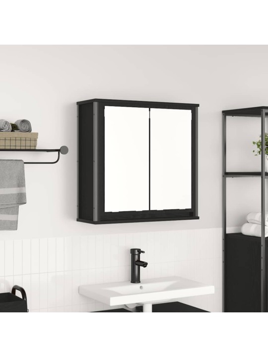 VANNITOA SEINAKAPP PEEGLIGA MUST TAMM 60X21X60 CM