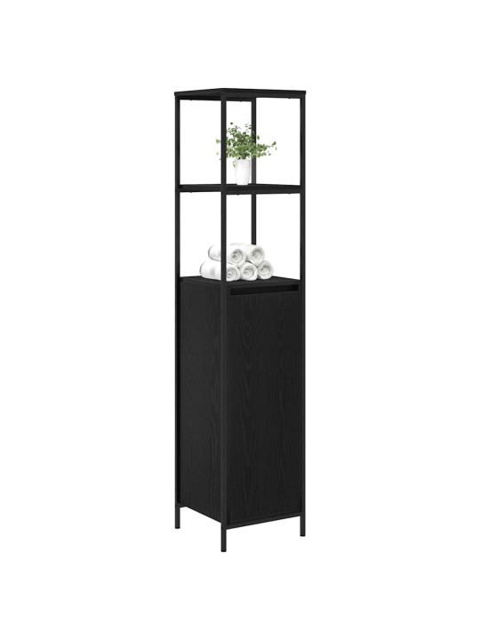 VANNITOA KAPP RIIULITEGA MUST TAMM 36X35X165 CM