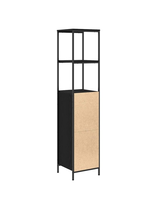 VANNITOA KAPP RIIULITEGA MUST TAMM 36X35X165 CM