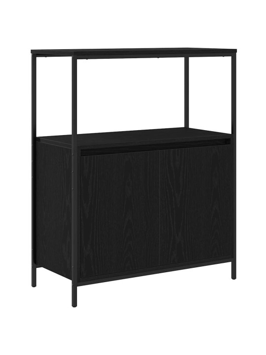 VANNITOA KAPP RIIULITEGA MUST TAMM 76,5X35X95 CM