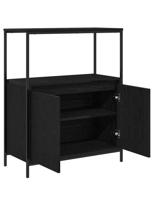 VANNITOA KAPP RIIULITEGA MUST TAMM 76,5X35X95 CM