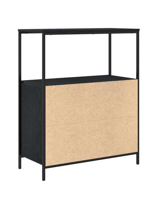 VANNITOA KAPP RIIULITEGA MUST TAMM 76,5X35X95 CM