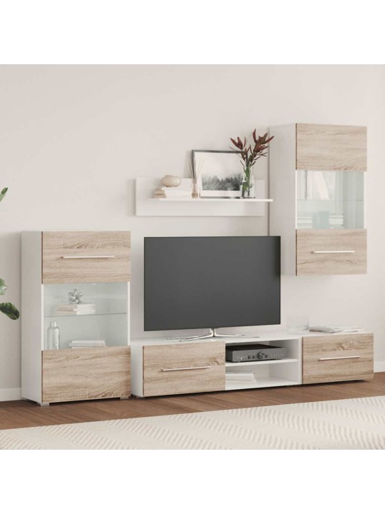 5-OSALISED LED-VALGUSTUSEGA TELERID SONOMA OAK ENGINEERED WOOD
