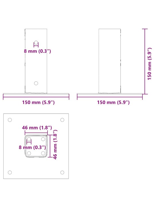 POSTIALUSED RUUDUKUJULISED 12 TK, 46X46 MM, TSINGITUD TERAS