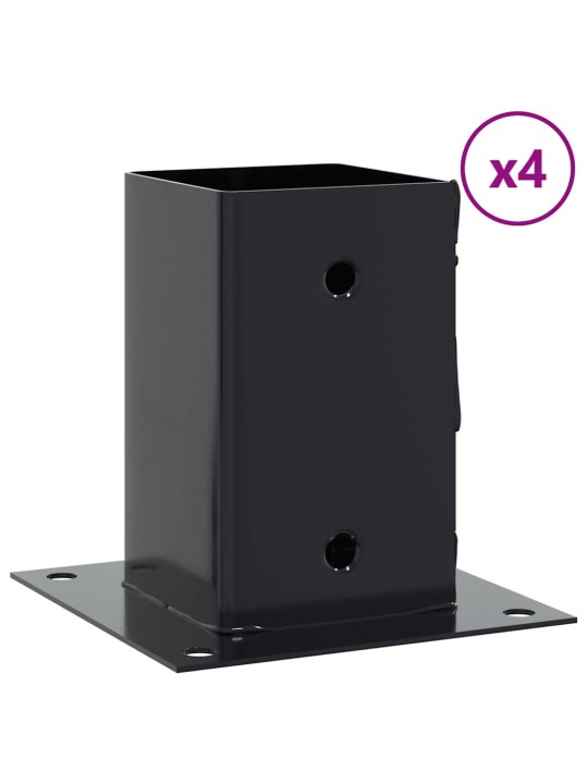 POSTIALUSED RUUDUKUJULISED 4 TK, 91X91 MM, PULBERVÄRVITUD TERAS