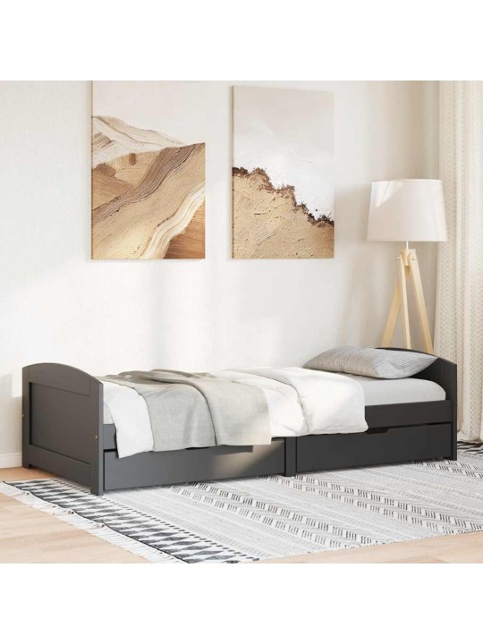 PÄEVAVOODI 2 SAHTLIGA ILMA MADRATSITA "IRUN" MUST 90X200 CM