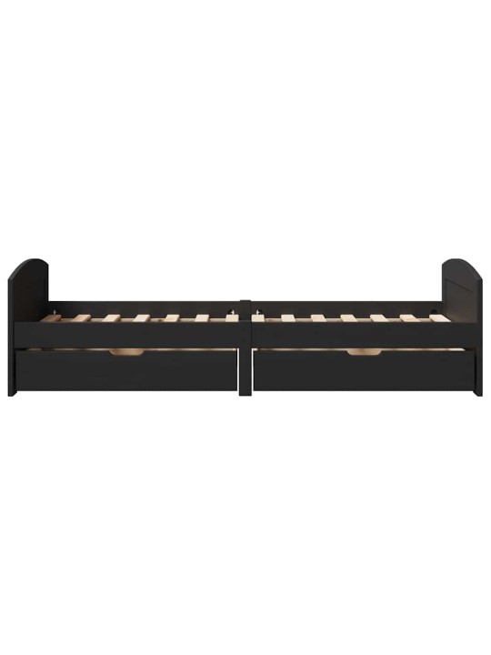 PÄEVAVOODI 2 SAHTLIGA ILMA MADRATSITA "IRUN" MUST 90X200 CM