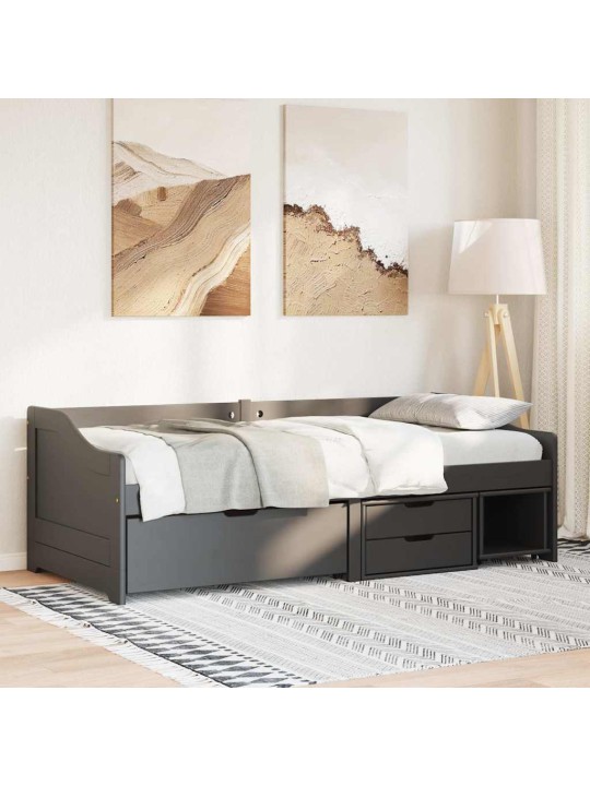 PÄEVAVOODI 3 SAHTLIGA ILMA MADRATSITA "IRUN" MUST 90X200 CM