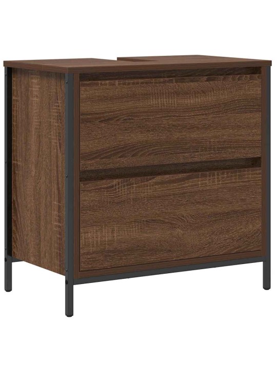Vannitoa mööblikomplekt 5 tk pruun 76.5 x 35 x 95 cm tehispuit