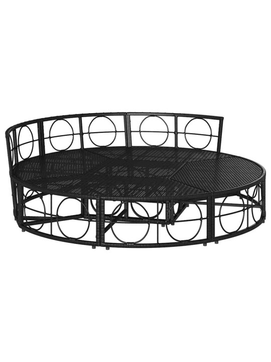 OUTDOOR LOUNGE VOODI ILMA BALDAHHIINITA MUSTA POLÜROTANGIST