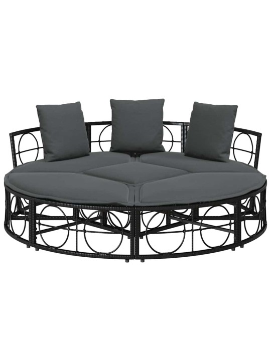 OUTDOOR LOUNGE VOODI ILMA BALDAHHIINITA MUSTA POLÜROTANGIST
