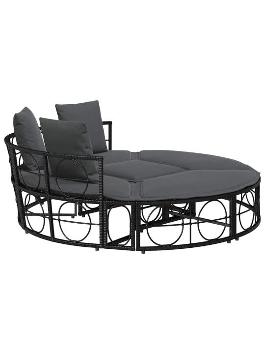 OUTDOOR LOUNGE VOODI ILMA BALDAHHIINITA MUSTA POLÜROTANGIST