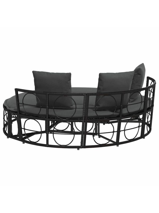 OUTDOOR LOUNGE VOODI ILMA BALDAHHIINITA MUSTA POLÜROTANGIST