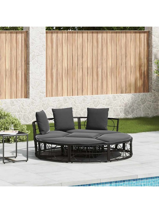 OUTDOOR LOUNGE VOODI ILMA BALDAHHIINITA MUSTA POLÜROTANGIST