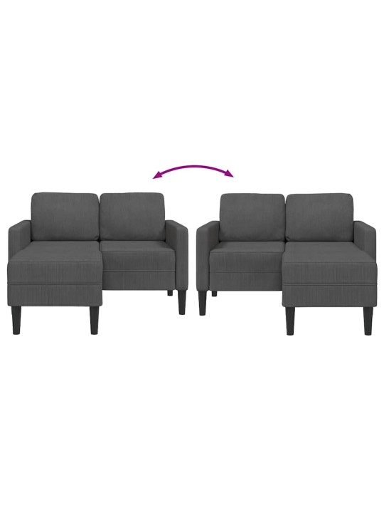 2-KOHALINE DIIVAN DIIVANIGA L-KUJULINE TUMEHALL 125CM VOODIPESU