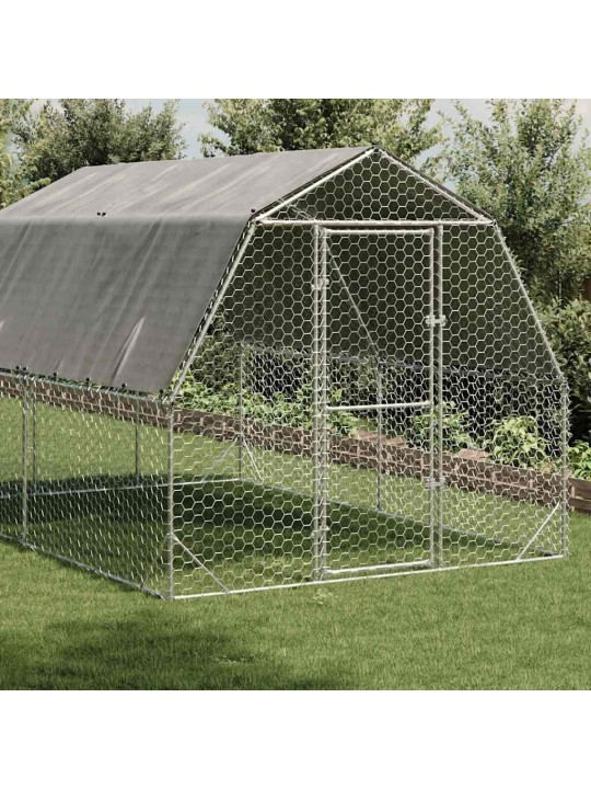 Kanajooks katusega 2,5x4x2,25 m tsingitud teras