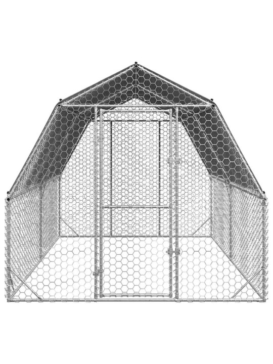 Kanajooks katusega 2,5x4x2,25 m tsingitud teras