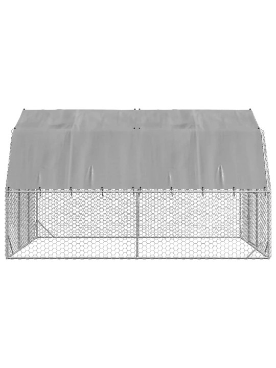 Kanajooks katusega 2,5x4x2,25 m tsingitud teras