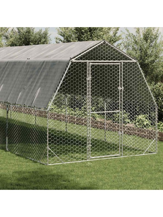 Kanajooks katusega 2,5x6x2,25 m tsingitud teras