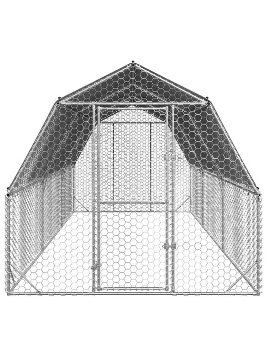 Kanajooks katusega 2,5x6x2,25 m tsingitud teras