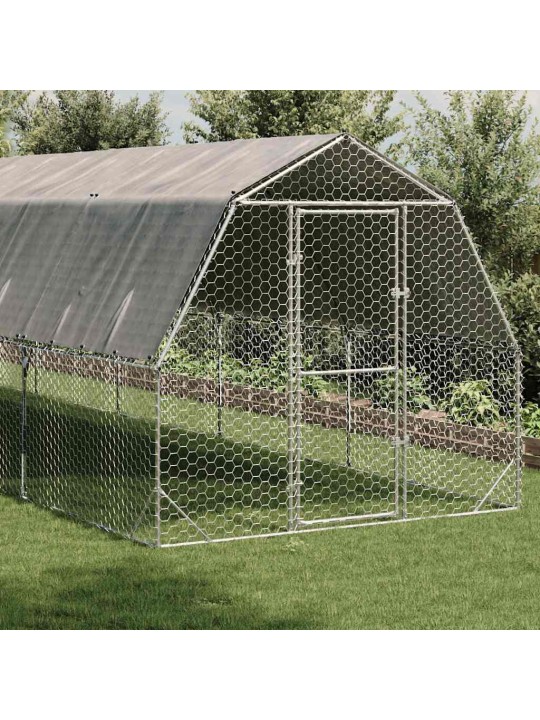 Kanajooks katusega 2,5x8x2,25 m tsingitud teras