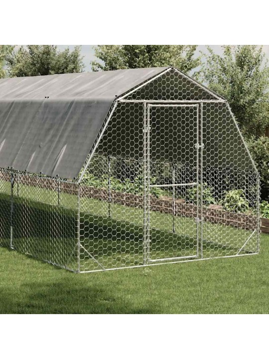 Kanakuut katusega 2,5x10x2,25 m tsingitud teras