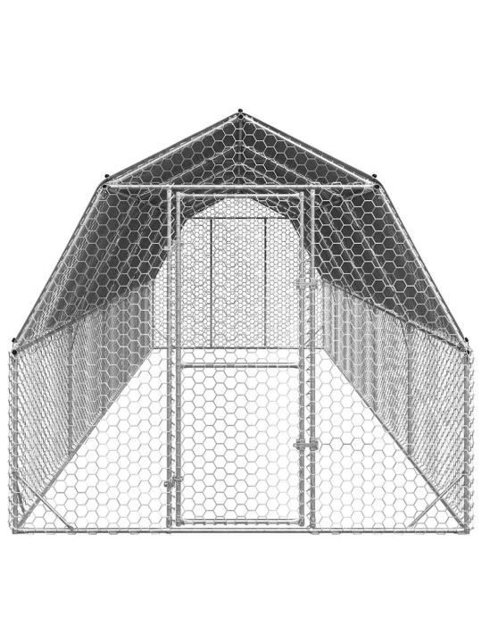 Kanakuut katusega 2,5x10x2,25 m tsingitud teras