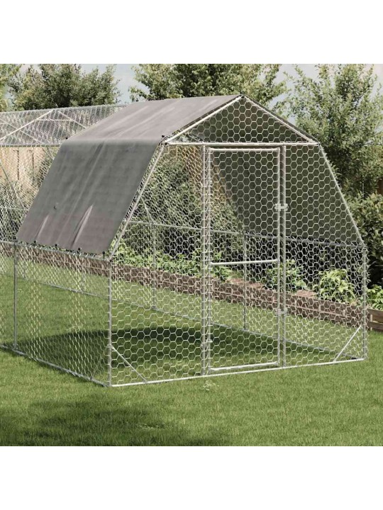 Kanakuut katusega 2,5x10x2,25 m tsingitud teras