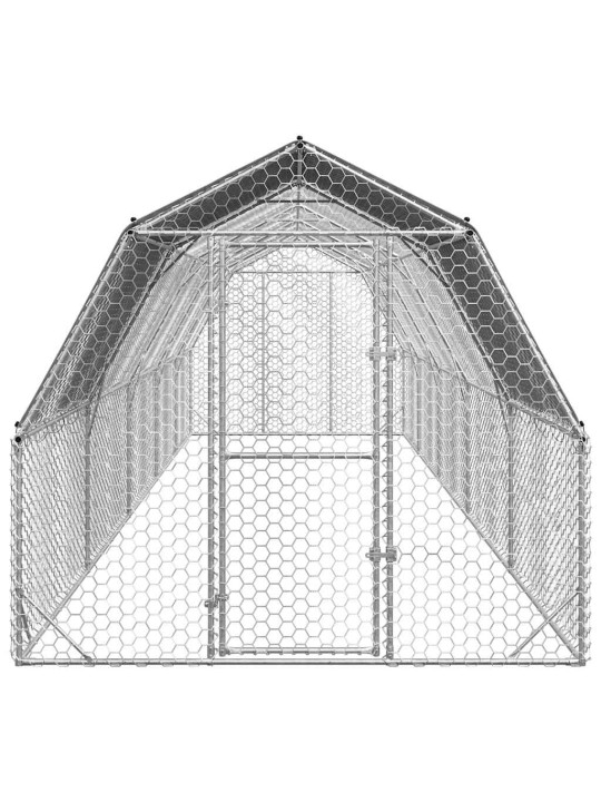 Kanakuut katusega 2,5x10x2,25 m tsingitud teras