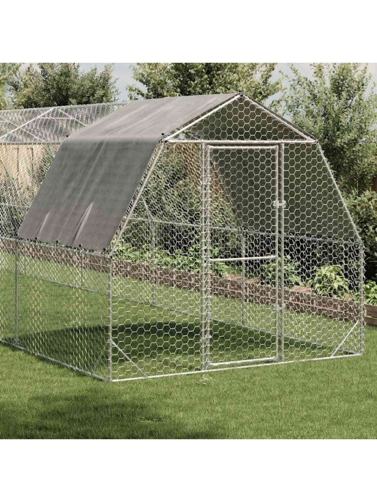 Kanajooks katusega 2,5x12x2,25 m tsingitud teras