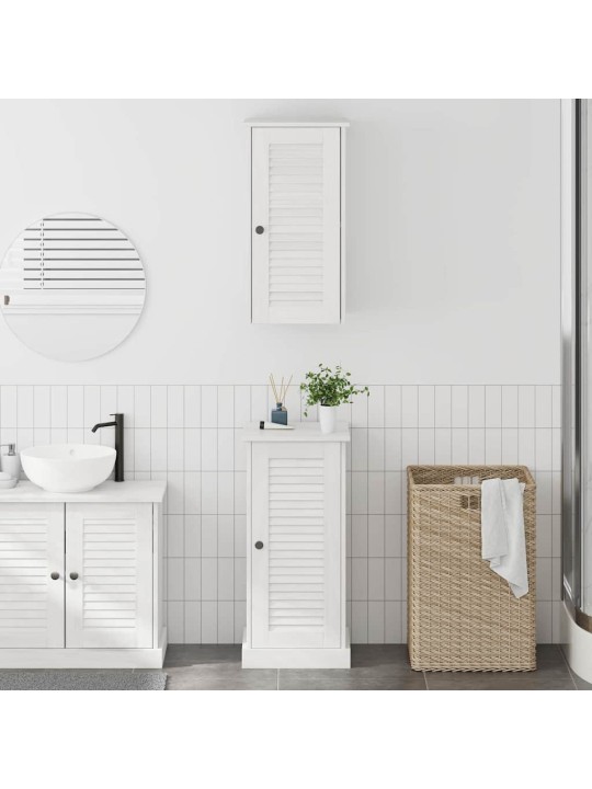 Vannitoa mööblikomplekt riiuliga 2 tk antiikvalge 37 x 34 x 80 cm