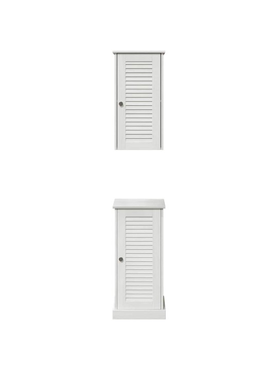 Vannitoa mööblikomplekt riiuliga 2 tk antiikvalge 37 x 34 x 80 cm