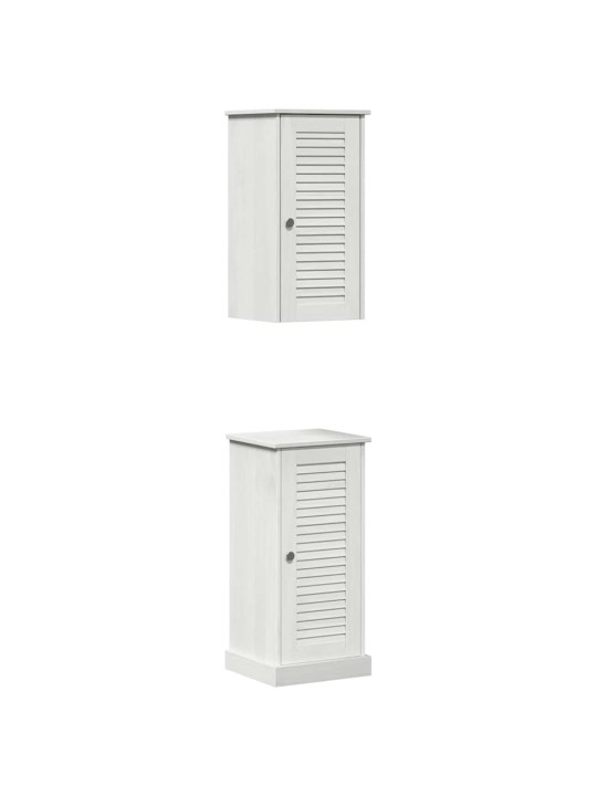 Vannitoa mööblikomplekt riiuliga 2 tk antiikvalge 37 x 34 x 80 cm
