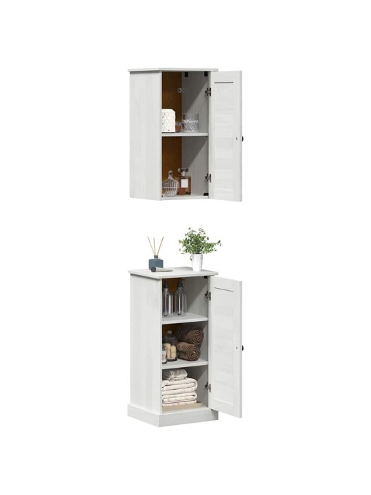 Vannitoa mööblikomplekt riiuliga 2 tk antiikvalge 37 x 34 x 80 cm